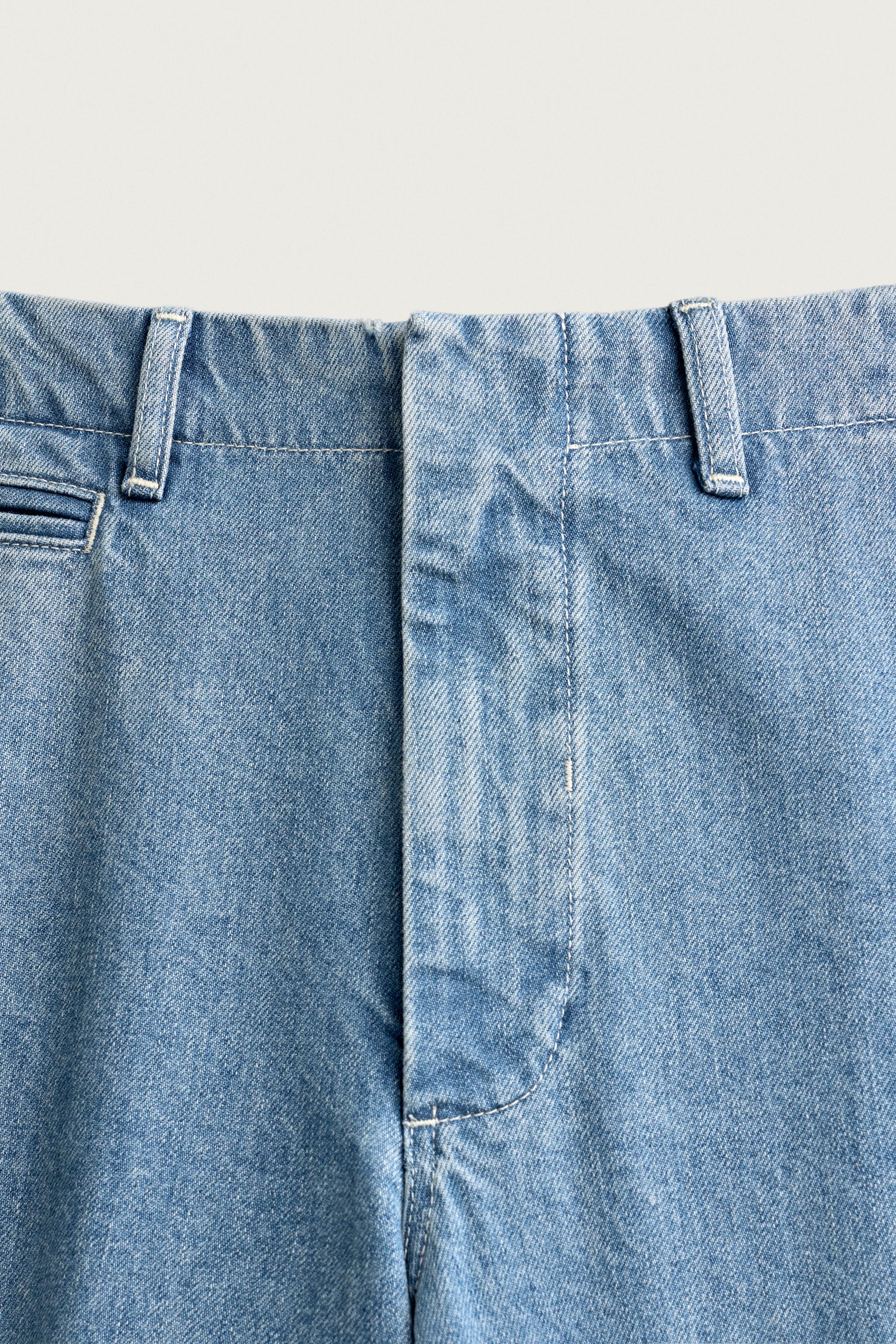 Мужские джинсы Zara STRAIGHT FIT DENIM CHINO PANTS — фото 8