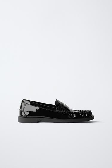 PATENT LOAFERS - Black by Zara