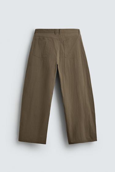 PANTALON COUPE CURVED - Kaki de Zara - Image 7