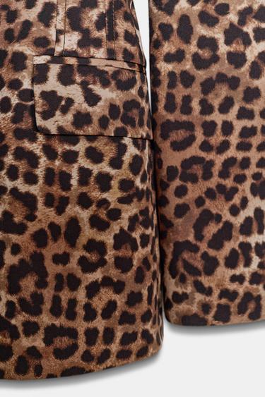FITTED ANIMAL PRINT BLAZER - Leopard by Zara - Image 8