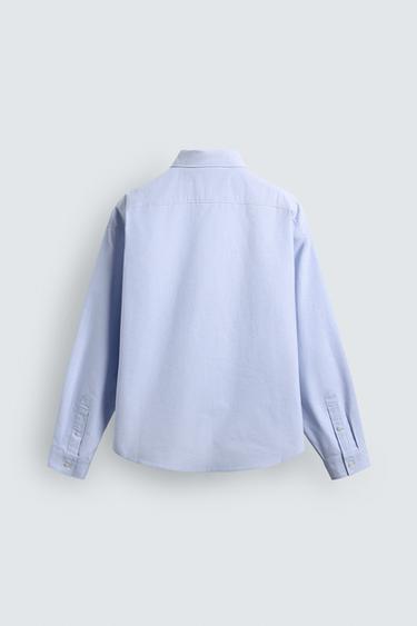 CHEMISE OVERSIZED FIT OXFORD - Bleu clair de Zara - Image 7
