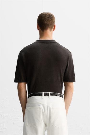100% LINEN KNITTED SHIRT - LIMITED EDITION - Brown by Zara - Image 2