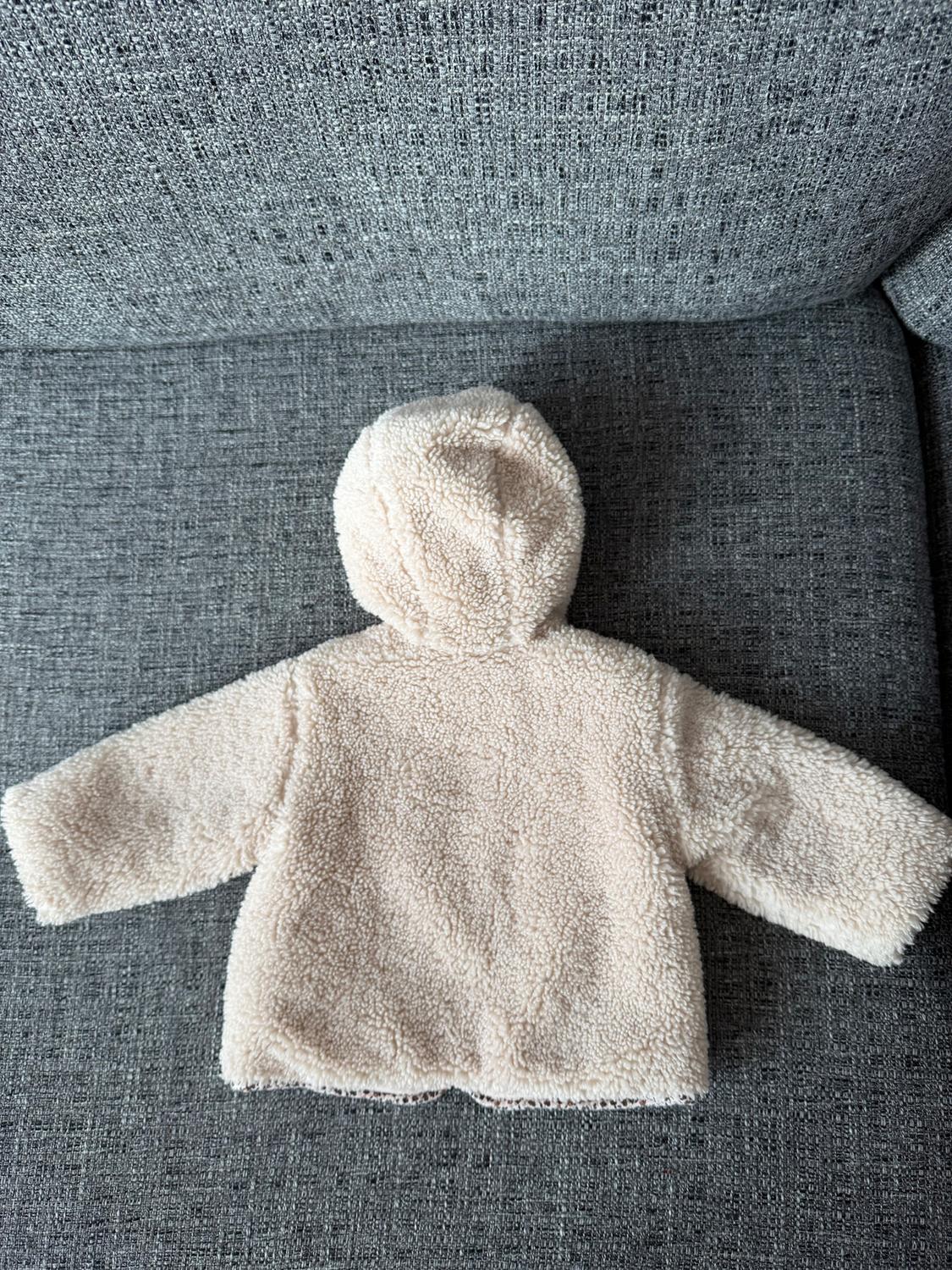 FAUX SHEARLING COAT WITH PRINTED POCKET - Image 2