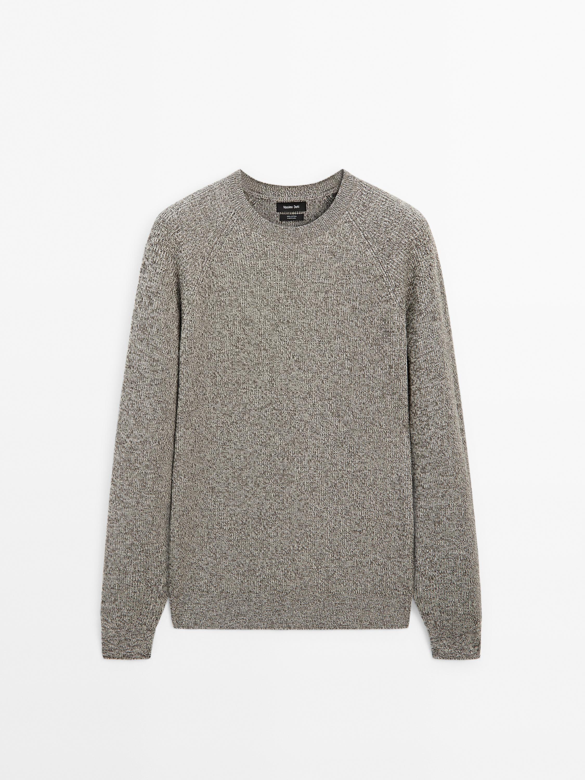 Pull en maille moulinée à col rond
