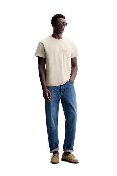 Zara POCKET T-SHIRT - Beige - Image 0