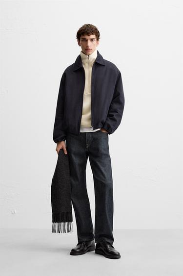 BALLOON FIT BOMBER JACKET - Blue by Zara - Image 0