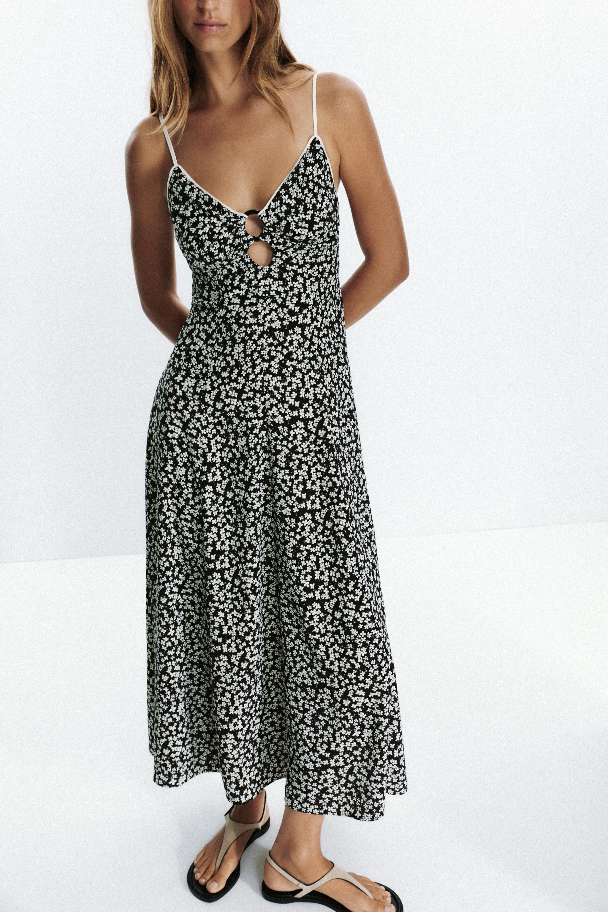 FLORAL PRINT MIDI DRESS