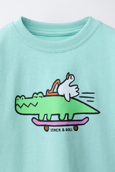 ANIMAL PRINT T-SHIRT - Turquoise by Zara - Image 2