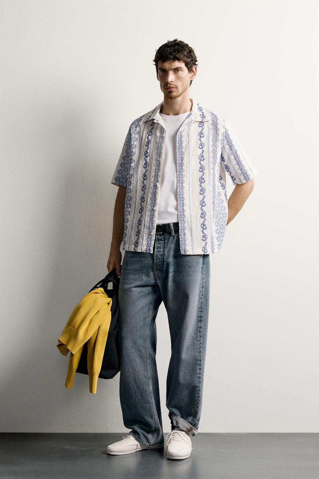 PAISLEY PRINT SEERSUCKER SHIRT