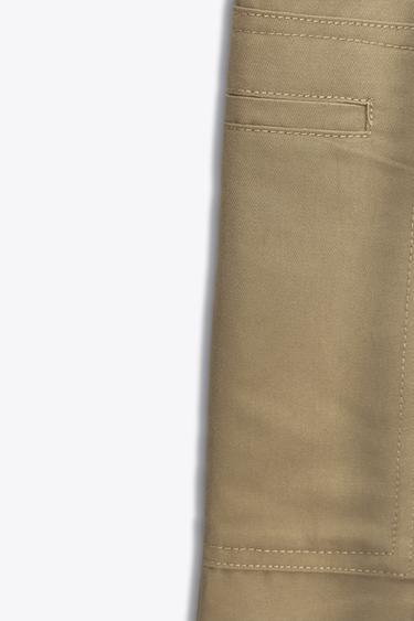 PANTALON CARGO PLIS - Kaki clair de Zara - Image 8