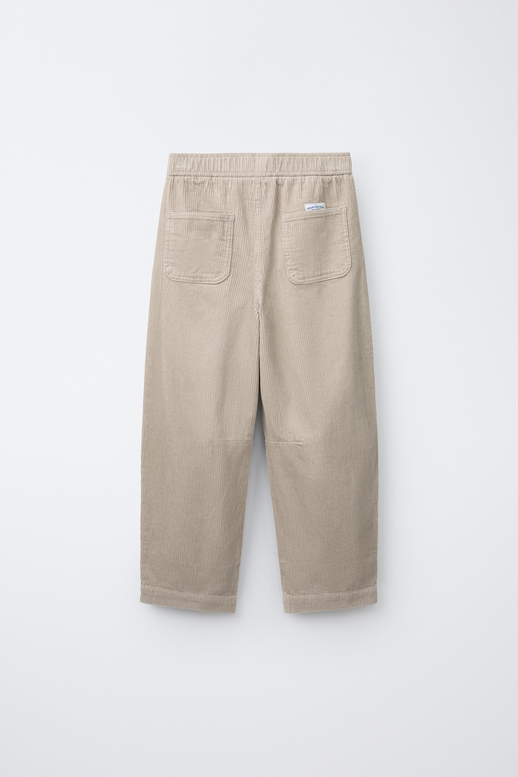 PANTALON BARREL EN VELOURS CÔTELÉ