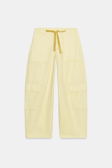PANTALON CARGO OVERSIZE - Jaune de Zara - Image 5