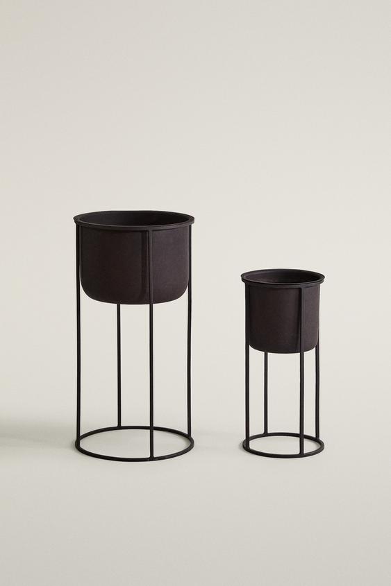 URTEPOTTESKJULER I METAL - Sort fra Zara - Billede 0