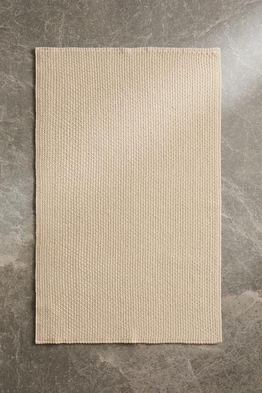 TAPIS DE BAIN COTON ET CHANVRE - Beige clair de Zara - Image 5
