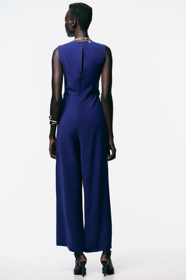 JUMPSUIT WITH HARDWARE BELT - Bluish by Zara - Image 3