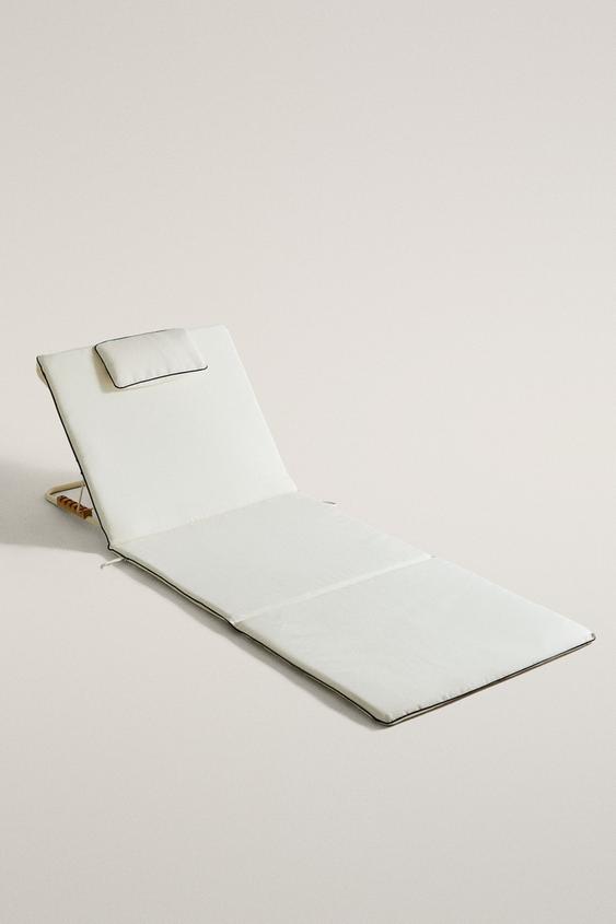 XXL-WIDE FOLDING BEACH LOUNGER - Ecru by Zara - Image 0