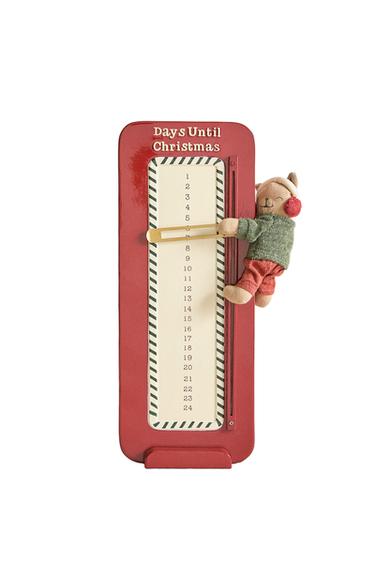 CALENDARIO ADVIENTO METAL NAVIDAD - Rojo de Zara