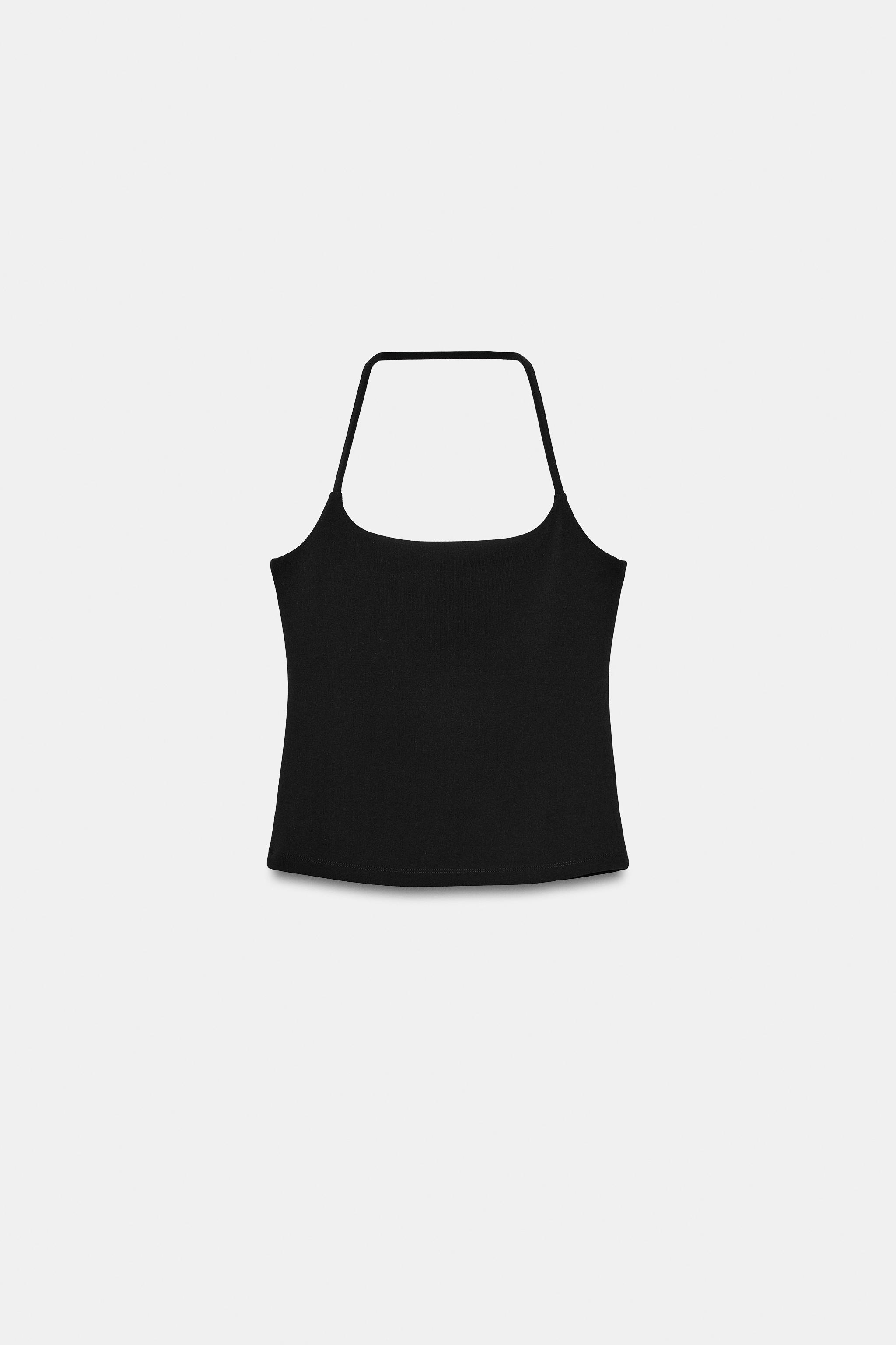 STRETCH KNIT HALTER TOP