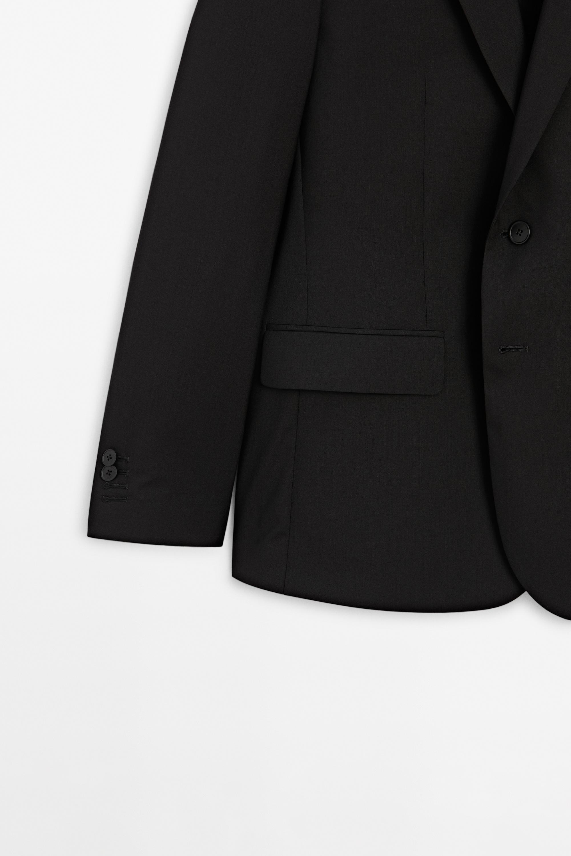 100% cool wool suit blazer