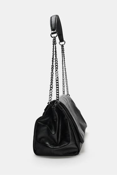 SAC PORTÉ ÉPAULE À RABAT ROCK - Noir de Zara - Image 5