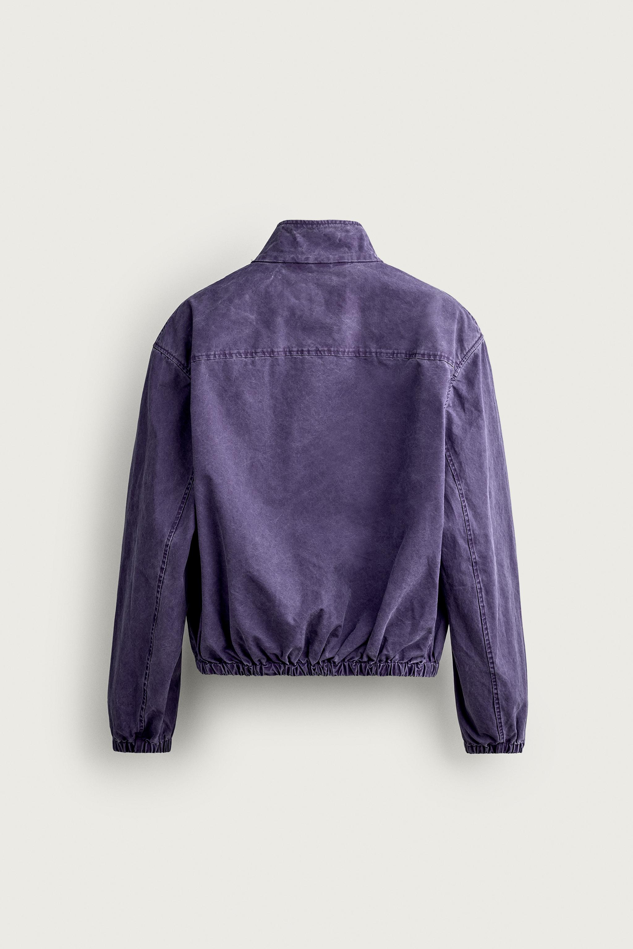 BLOUSON COUPE COURTE EFFET DÉLAVÉ