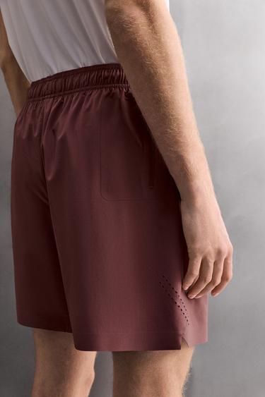 9" PERFORATED SHORTS - Dark pink by Zara - Image 4