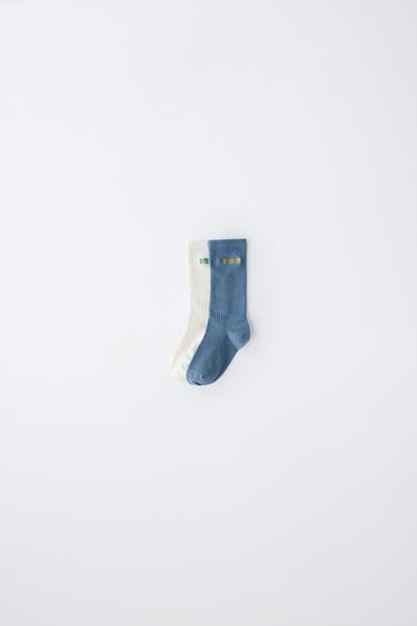 حزمة زوجي جوارب طويلة Pukas Surf - أزرق / أبيض الخاص بـ Zara