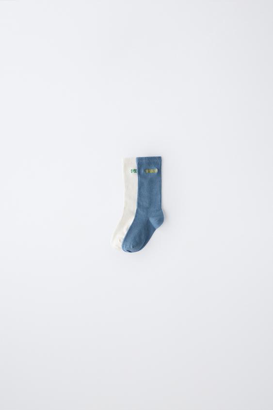 2-PACK OF PUKAS SURF MID-LENGTH SOCKS - Blue/White by Zara - Image 0