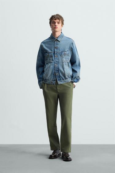 STANDARD FIT CHINO TROUSERS - Khaki by Zara - Image 0