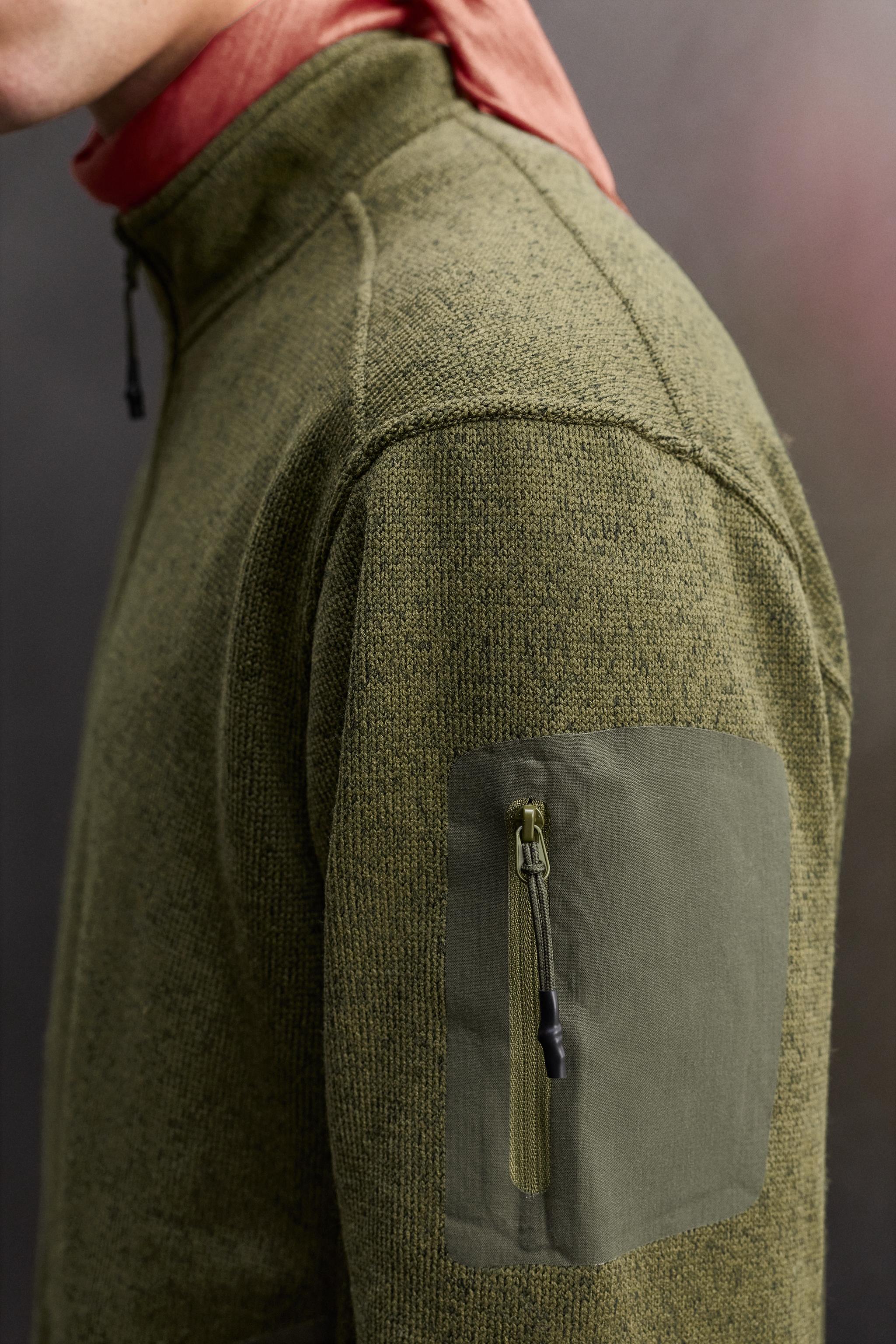 COMBINATION FLEECE CARDIGAN