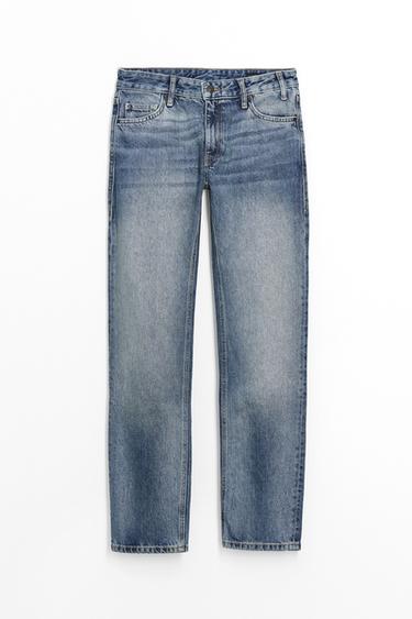 ZW COLLECTION JEANS MED STRAIGHT LEG - blå fra Zara
