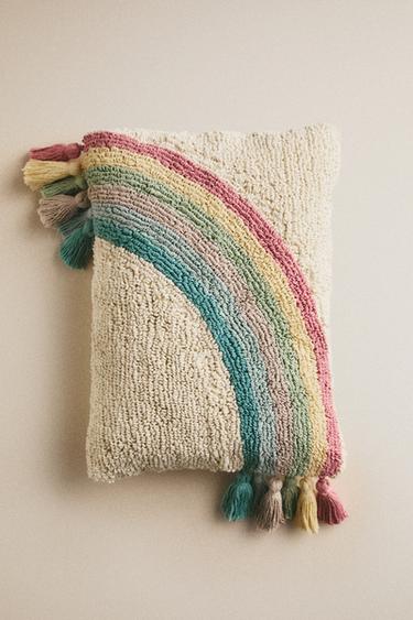 KIDS' RAINBOW CUSHION COVER - Multicoloured by Zara