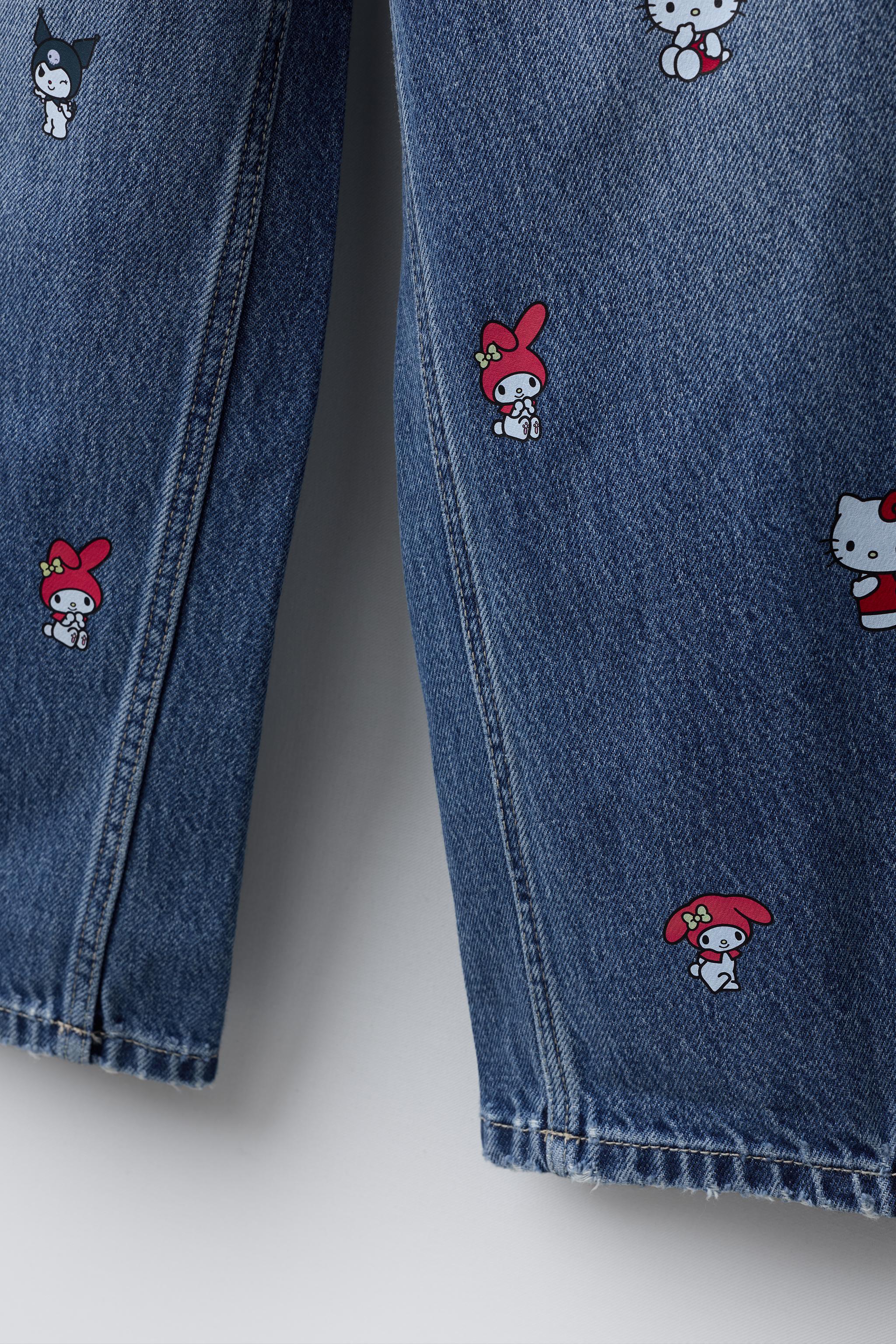 バレルジーンズ HELLO KITTY © SANRIO - ブルー | ZARA Japan / 日本