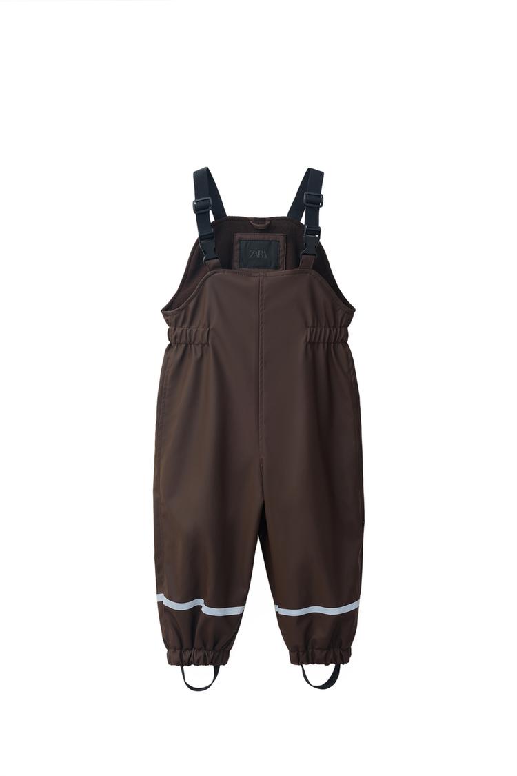WATER-RESISTANT RUBBERIZED OVERALLS — Brown