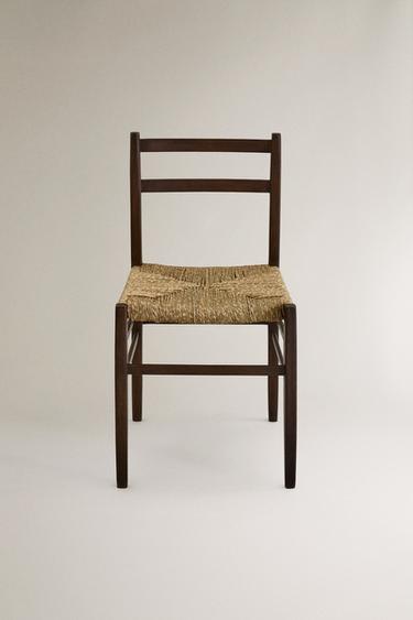 CHAISE EN BOIS TRESSÉ - Marron de Zara - Image 0