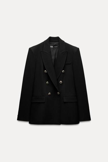 TAILORED DOUBLE-BREASTED BLAZER - Black by Zara