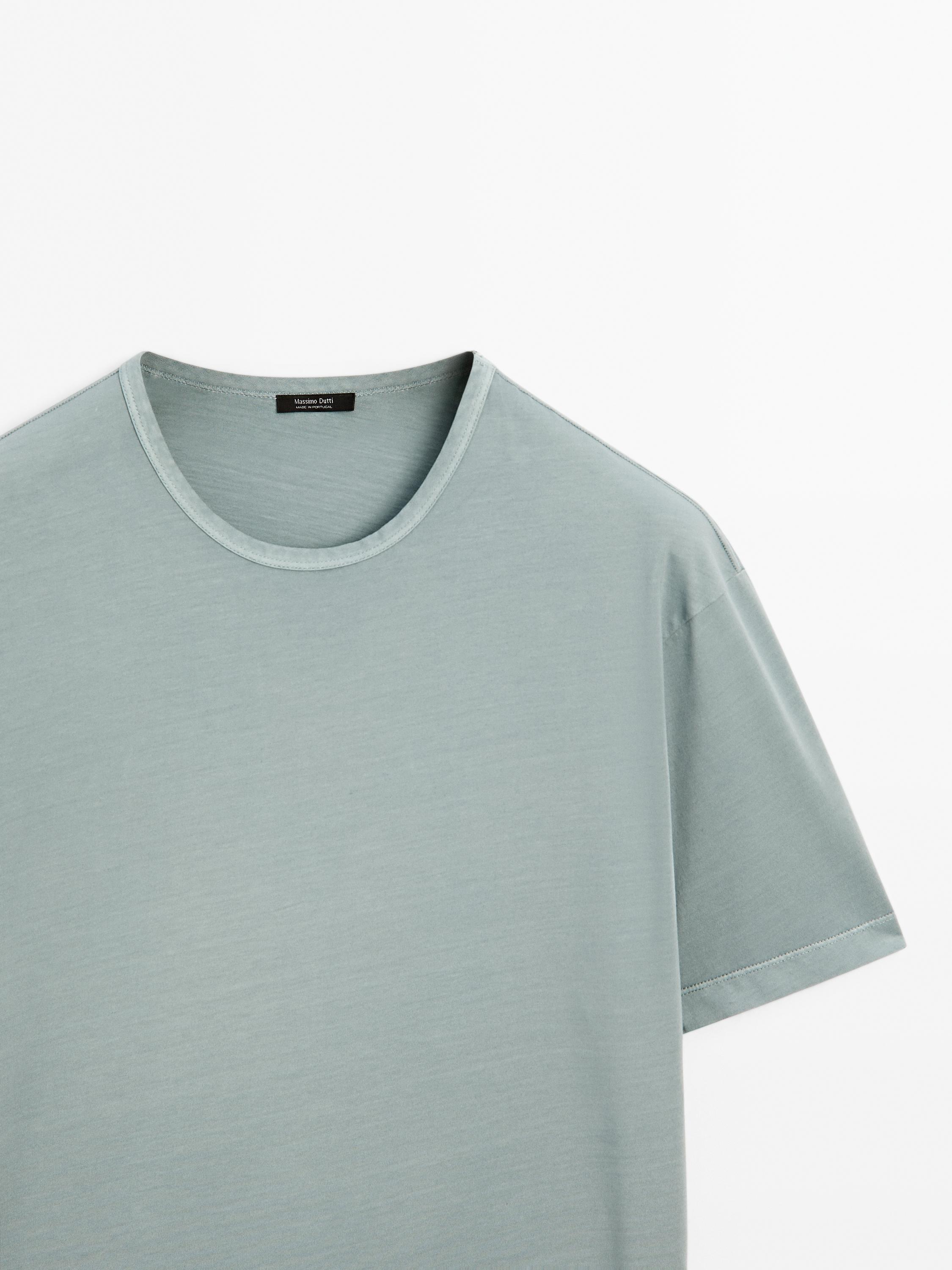 Distressed-effect short sleeve T-shirt