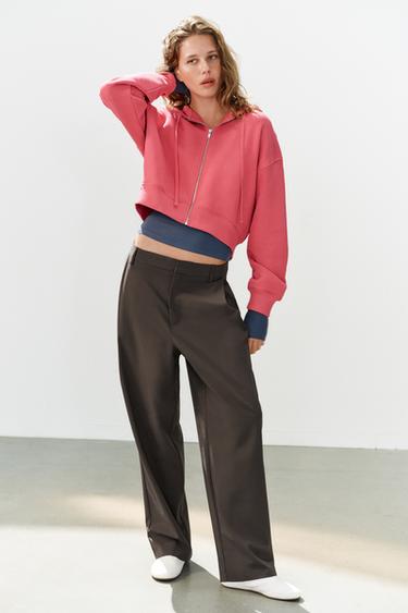 PLEATED TROUSERS - Charcoal grey de Zara