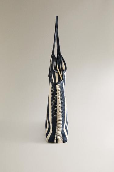 STRIPED TOTE BAG - Two-tone by Zara - Image 2