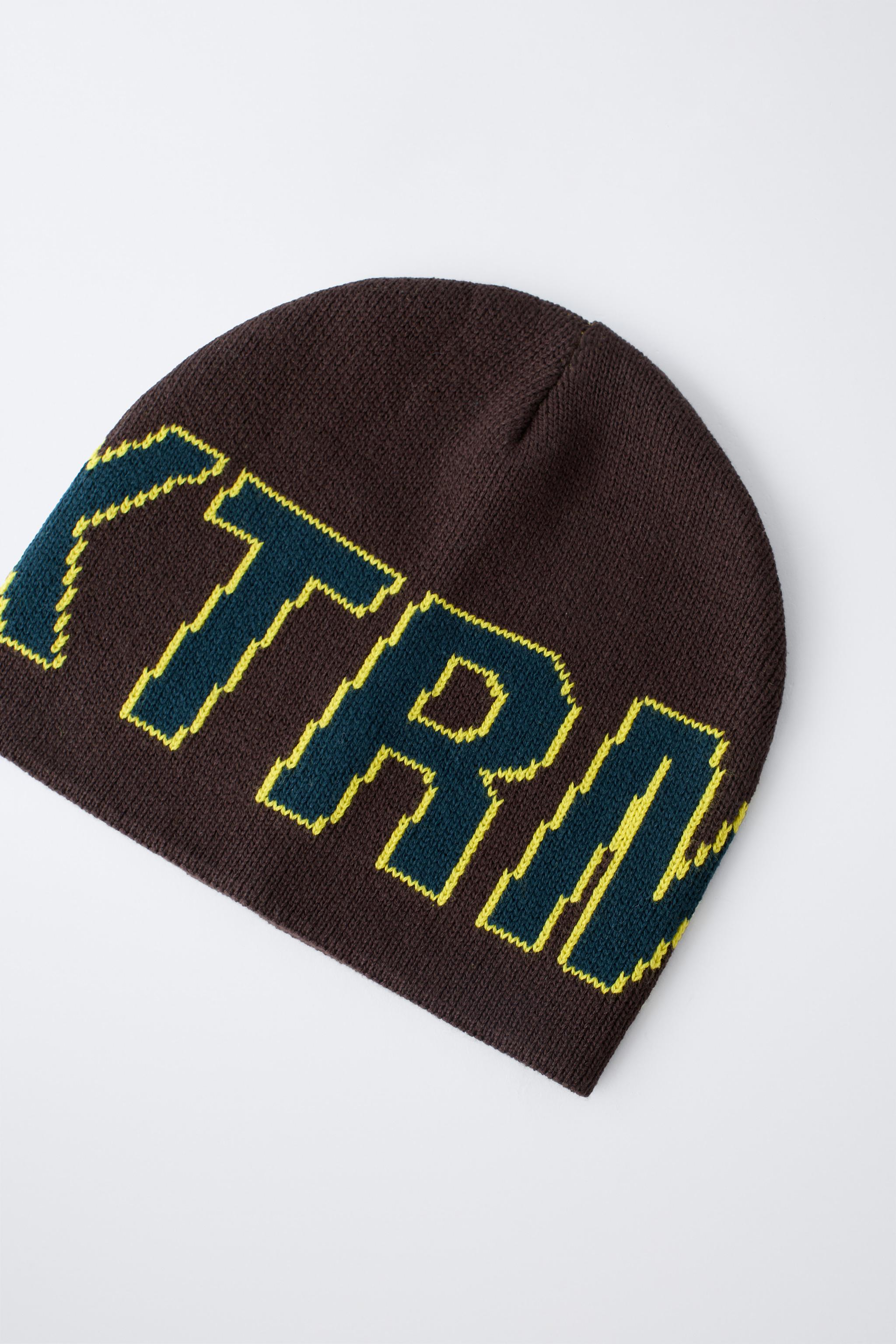 TEXT KNIT HAT SKI COLLECTION