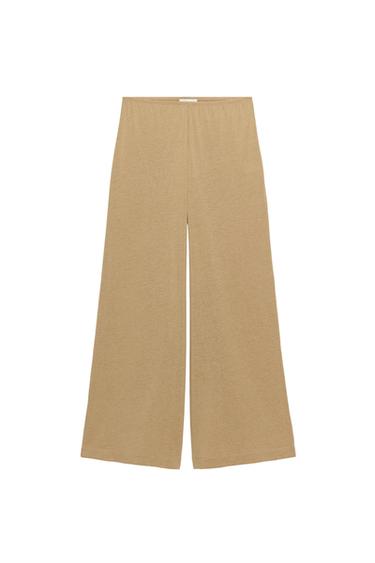 WIDE-LEG TROUSERS - camel by Zara