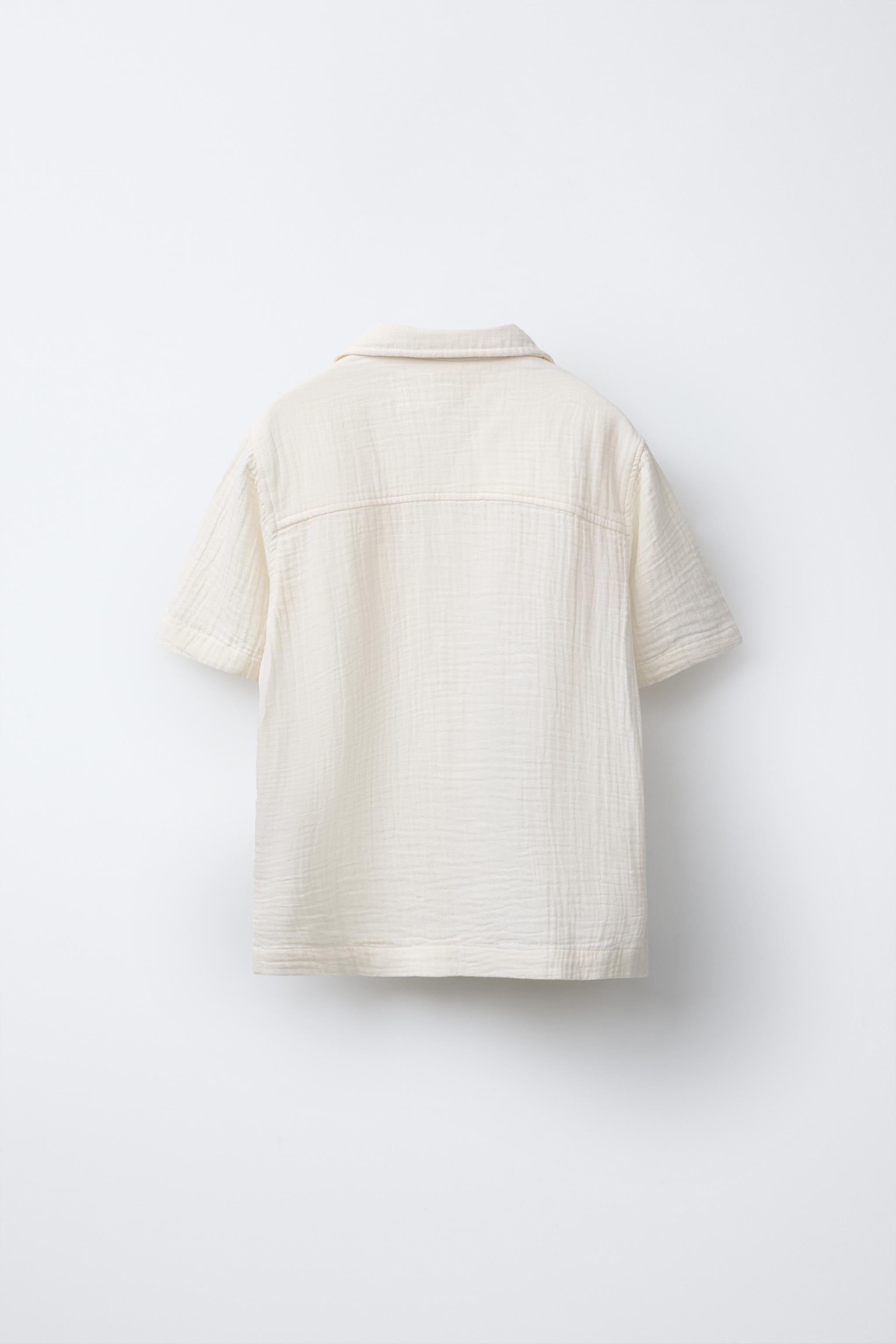 TEXTURED SHIRT WITH POCKET - Pearl grey | ZARA Spain TEXTURED SHIRT WITH POCKET - Pearl grey | ZARA Spain