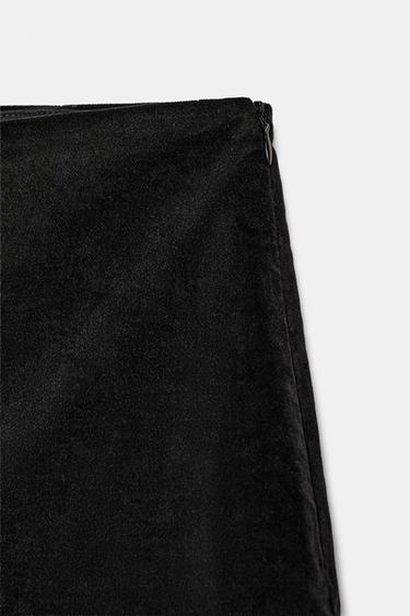 SHORT MINI EN VELOURS - Noir de Zara - Image 6