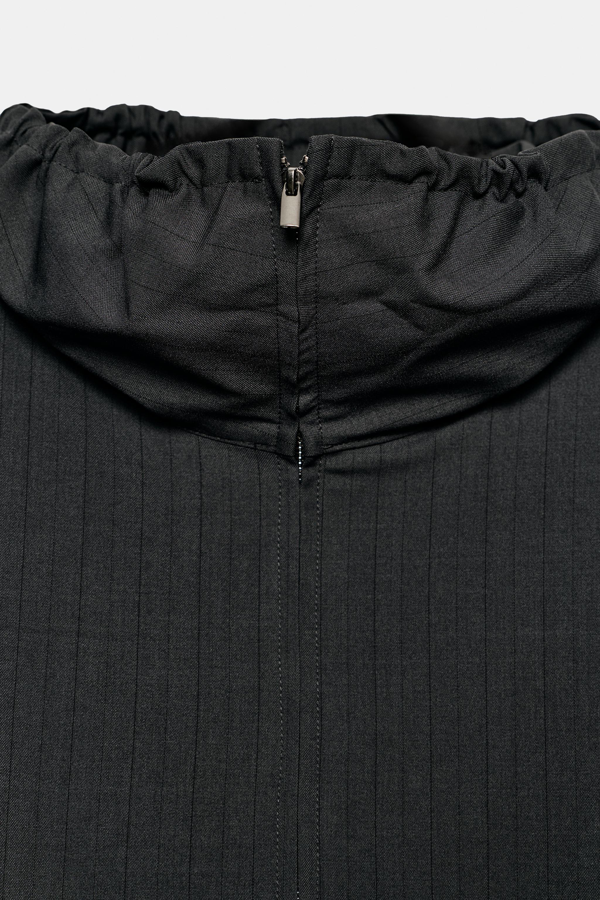 PINSTRIPE JACKET WITH SHOULDER PADS