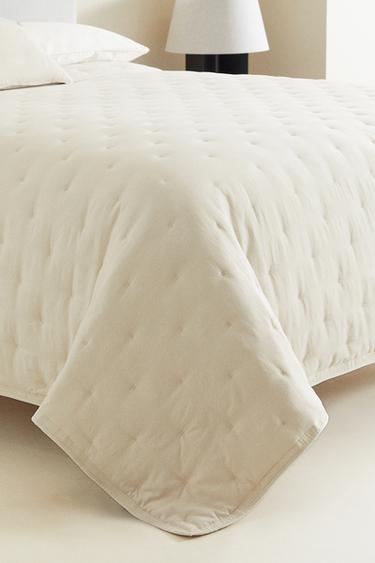 MICROFIBRE QUILT - Light beige by Zara - Image 4