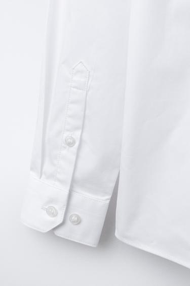 DETACHABLE VELVET BOW TIE SHIRT - White by Zara - Image 4