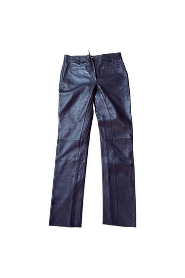 SRPLS BLACK SHEEP LEATHER ZIP LEG PANTS