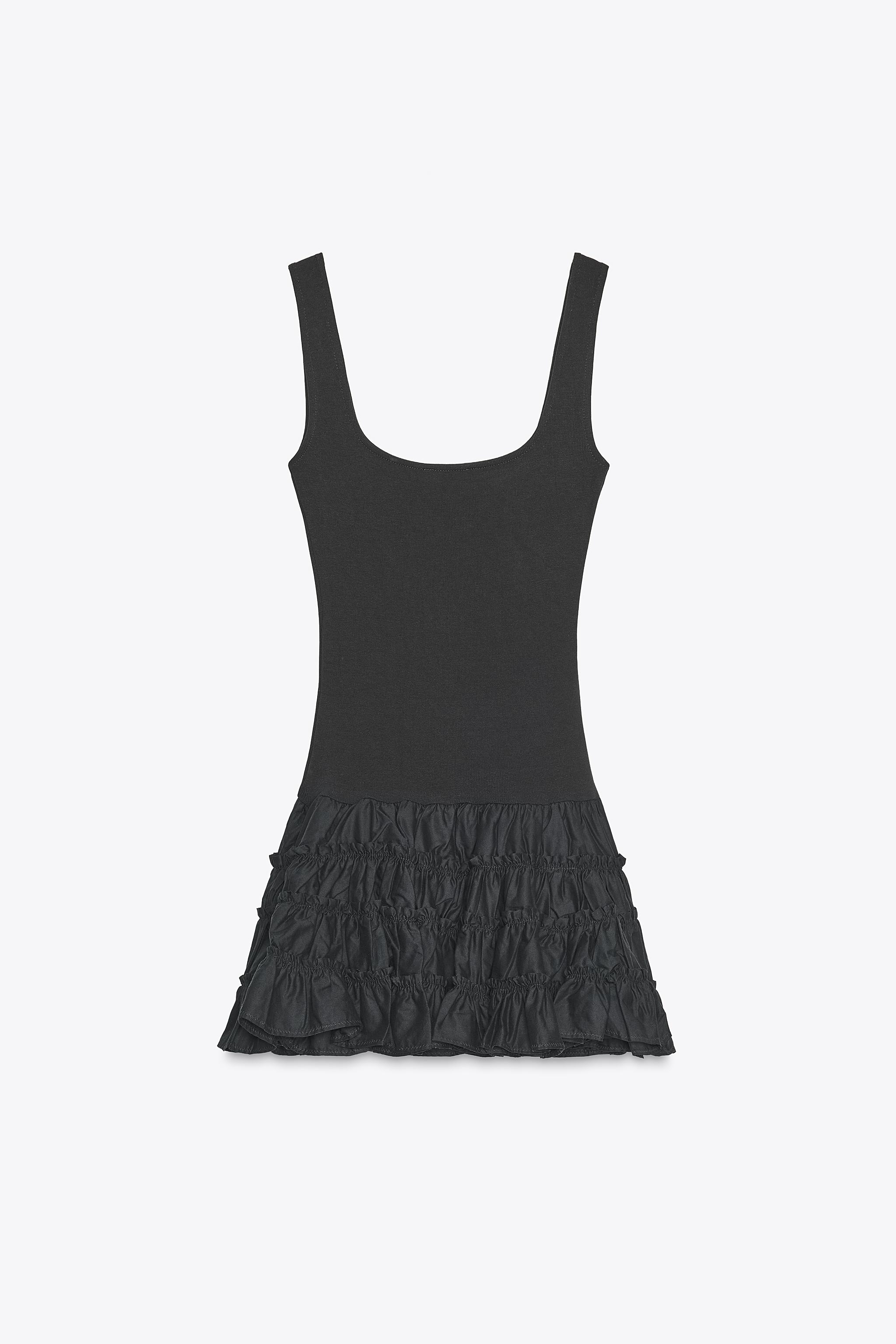 ZARA ボリュームワンピース ZARA ミディボリュームワンピース S - メルカリ