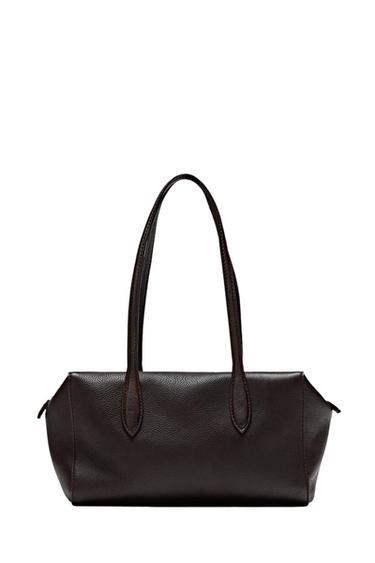 Bolso mini satchel piel napa - Marrón de Zara