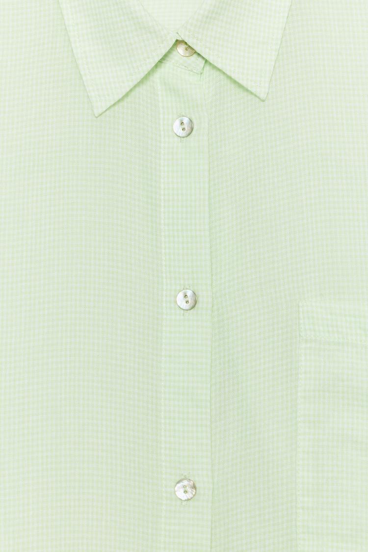 Camisa de gasa de corte extragrande con bolsillo 7